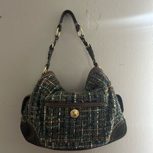 Coach Tweed Shoulder Bag